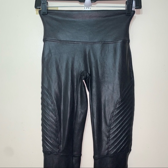 SPANX Faux Leather Moto Leggings size XS - Picture 9 of 10